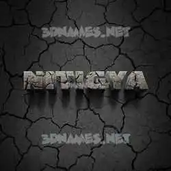 nitigya in Cracked Stone style - 3D name wallpaper