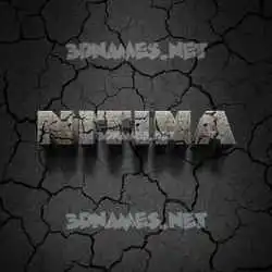 nitina in Cracked Stone style - 3D name wallpaper
