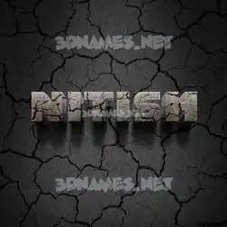 nitish in Cracked Stone style - 3D name wallpaper