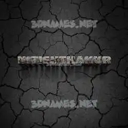nitishthakur in Cracked Stone style - 3D name wallpaper