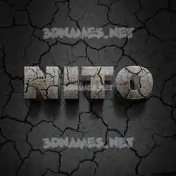 nito in Cracked Stone style - 3D name wallpaper