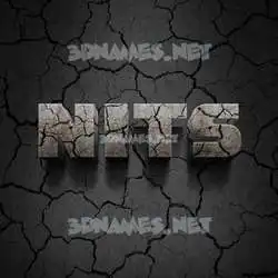 nits in Cracked Stone style - 3D name wallpaper