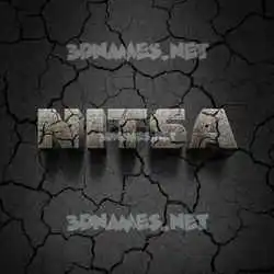 nitsa in Cracked Stone style - 3D name wallpaper