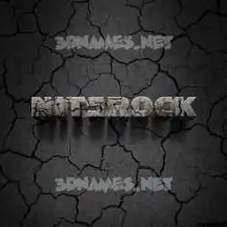 nitsrock in Cracked Stone style - 3D name wallpaper