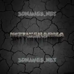 nittinsharma in Cracked Stone style - 3D name wallpaper