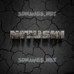 nitushi in Cracked Stone style - 3D name wallpaper