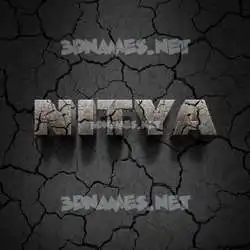 nitya in Cracked Stone style - 3D name wallpaper