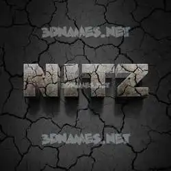 nitz in Cracked Stone style - 3D name wallpaper