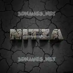 nitza in Cracked Stone style - 3D name wallpaper