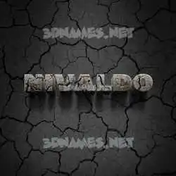 nivaldo in Cracked Stone style - 3D name wallpaper
