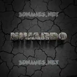 nivardo in Cracked Stone style - 3D name wallpaper