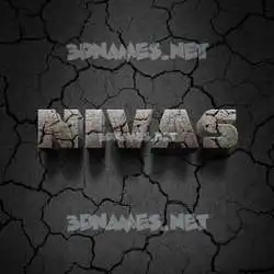 nivas in Cracked Stone style - 3D name wallpaper