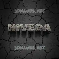 niveda in Cracked Stone style - 3D name wallpaper