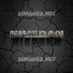 nivedan in Cracked Stone style - 3D name wallpaper