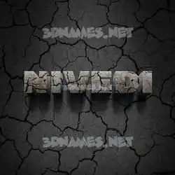 nivedi in Cracked Stone style - 3D name wallpaper
