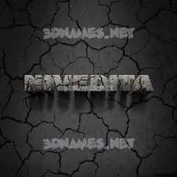 nivedita in Cracked Stone style - 3D name wallpaper