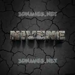 nivene in Cracked Stone style - 3D name wallpaper