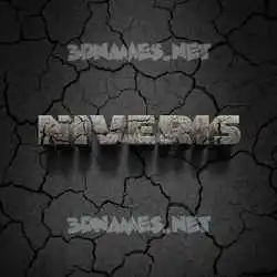niveris in Cracked Stone style - 3D name wallpaper