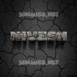 nivesh in Cracked Stone style - 3D name wallpaper