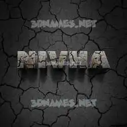 nivha in Cracked Stone style - 3D name wallpaper