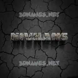 nivhans in Cracked Stone style - 3D name wallpaper