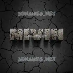 nivin in Cracked Stone style - 3D name wallpaper