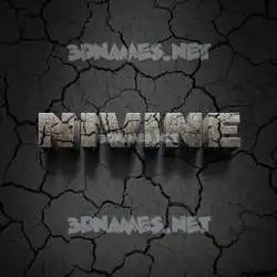 nivine in Cracked Stone style - 3D name wallpaper