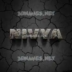 nivya in Cracked Stone style - 3D name wallpaper