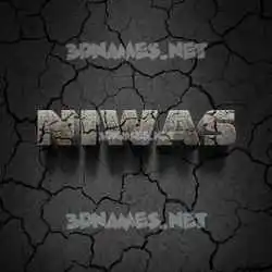 niwas in Cracked Stone style - 3D name wallpaper