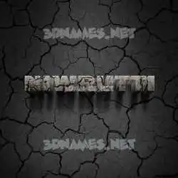 niwrutti in Cracked Stone style - 3D name wallpaper
