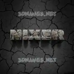 nixer in Cracked Stone style - 3D name wallpaper
