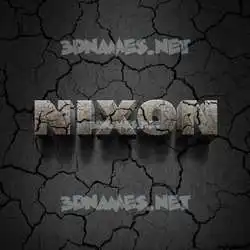 nixon in Cracked Stone style - 3D name wallpaper