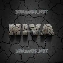 niya in Cracked Stone style - 3D name wallpaper