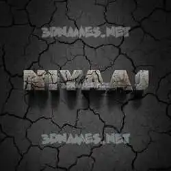 niyaaj in Cracked Stone style - 3D name wallpaper