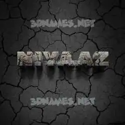 niyaaz in Cracked Stone style - 3D name wallpaper