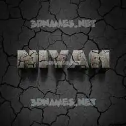niyah in Cracked Stone style - 3D name wallpaper
