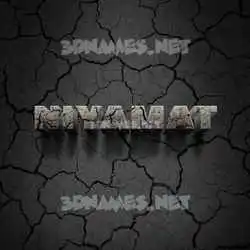 niyamat in Cracked Stone style - 3D name wallpaper