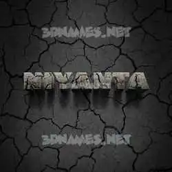 niyanta in Cracked Stone style - 3D name wallpaper