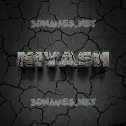 niyash in Cracked Stone style - 3D name wallpaper