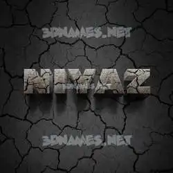niyaz in Cracked Stone style - 3D name wallpaper