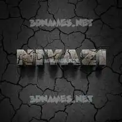 niyazi in Cracked Stone style - 3D name wallpaper