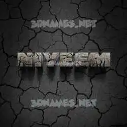 niyeem in Cracked Stone style - 3D name wallpaper
