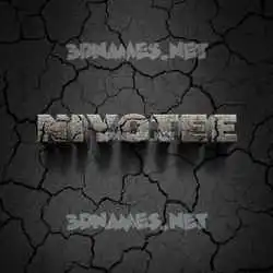 niyotee in Cracked Stone style - 3D name wallpaper