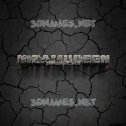 nizamudeen in Cracked Stone style - 3D name wallpaper