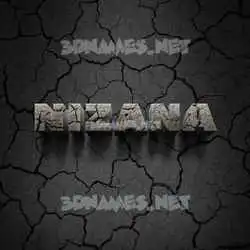 nizana in Cracked Stone style - 3D name wallpaper