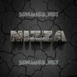nizza in Cracked Stone style - 3D name wallpaper