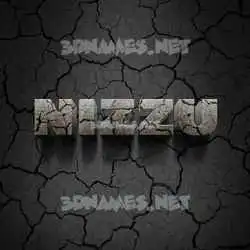 nizzu in Cracked Stone style - 3D name wallpaper
