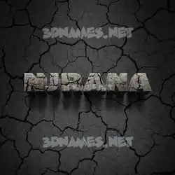 njrana in Cracked Stone style - 3D name wallpaper