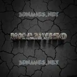 nkanyiso in Cracked Stone style - 3D name wallpaper