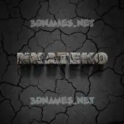 nkateko in Cracked Stone style - 3D name wallpaper